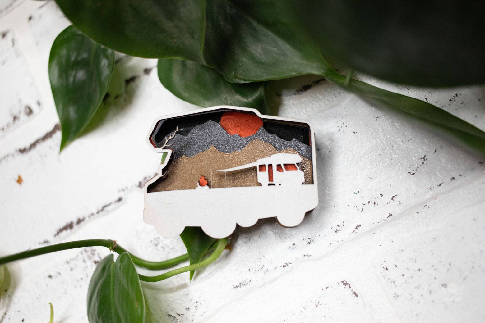 The McGarvey Workshop - Wholesale Wall Accent - Laser Cut RV,  Camper 3D Diorama, Handmade RV Scene, Wall Art, Camp Decor0