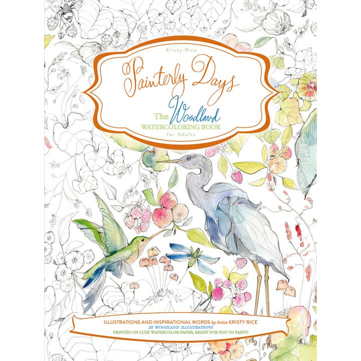 Schiffer Publishing - Wholesale Book - Adult - Painterly Days: The Woodland Watercoloring Book for Adults