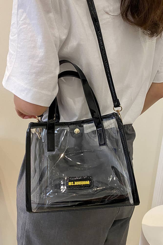 UNISHE - Wholesale Crossbody Bag - Women's - Clear PVC Crossbody Tote Bag MOQ 3pcs ZK17083