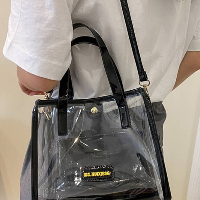 UNISHE - Wholesale Crossbody Bag - Women's - Clear PVC Crossbody Tote Bag MOQ 3pcs ZK17083