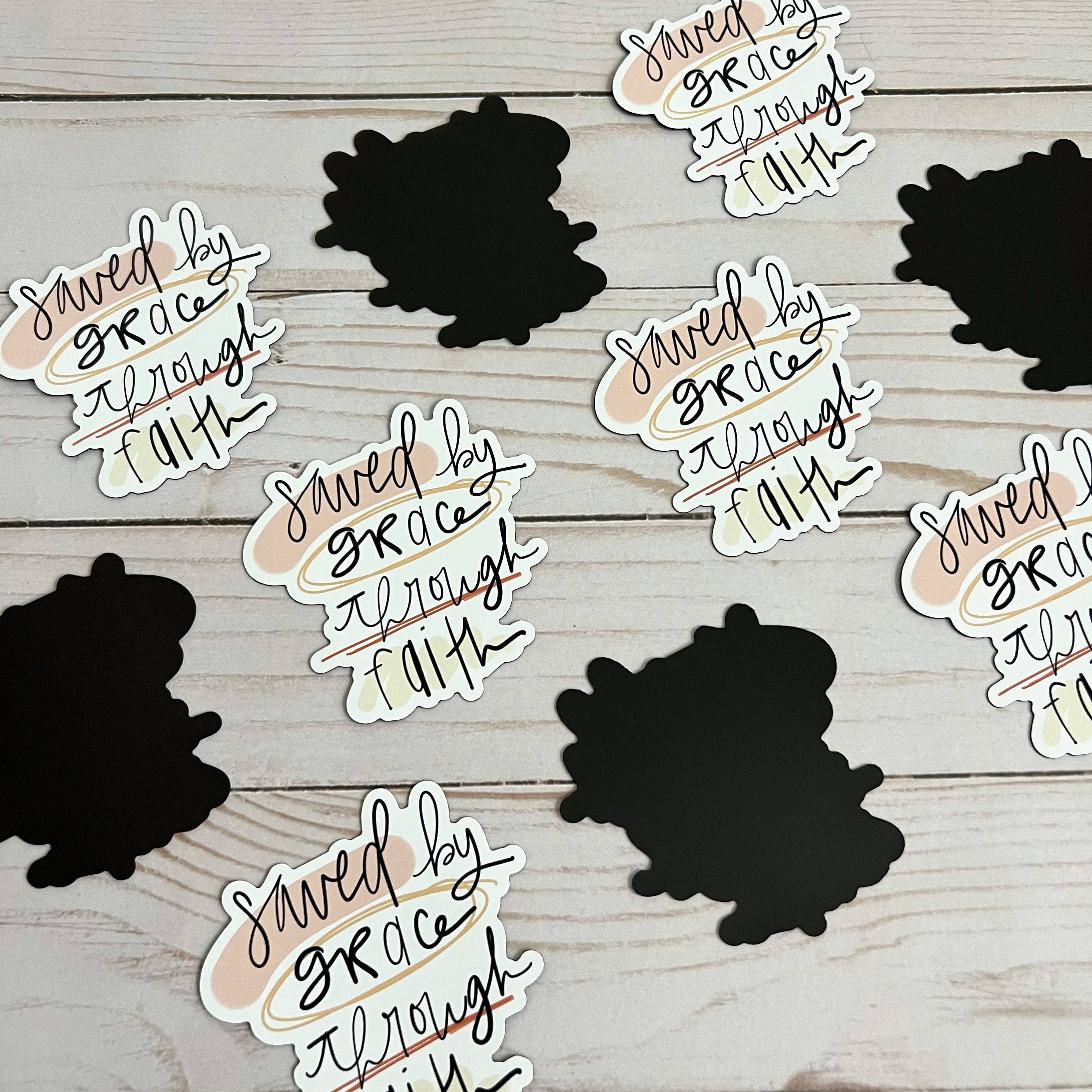 swaygirls - Venta al por mayor Imanes - Imán «Salvado por la gracia» | Imanes para nevera | Imán cristiano6