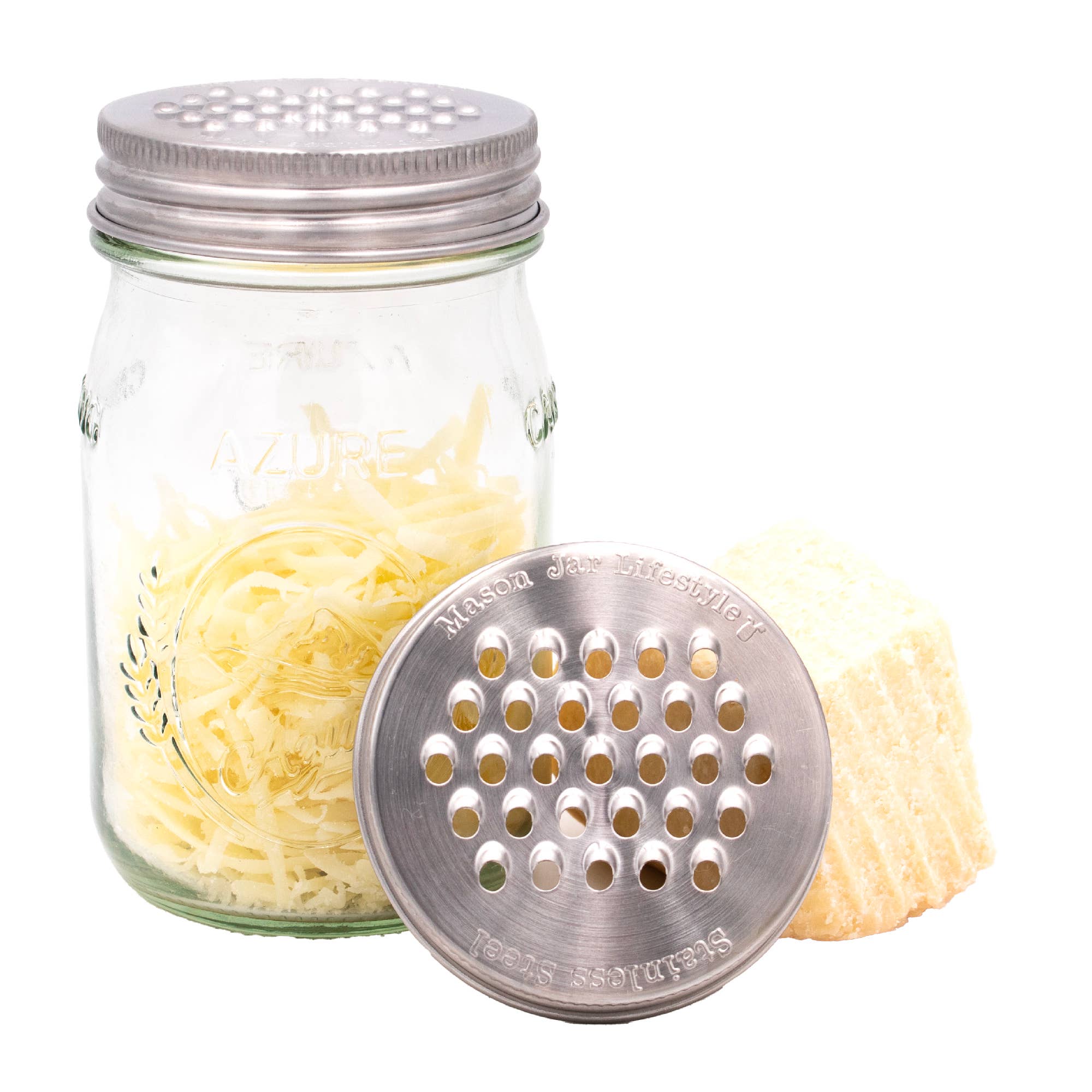Mason Jar Lifestyle - Wholesale Kitchen Tool/Gadget - Grater / Shredder Lid for Mason Jars1