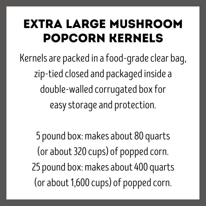 Dell Cove Spices & More Co. - Wholesale Popcorn Kernels - Mushroom Popcorn Kernels - Bulk Packs, Food Service