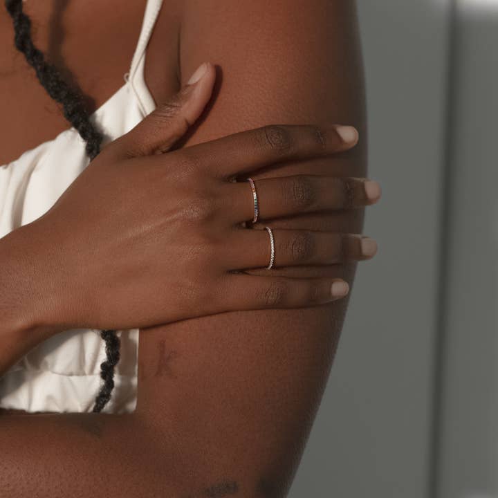 Quill Fine Jewelry & Lifestyle - Wholesale Band/Stacked Ring - Asha Thin Rainbow Band3