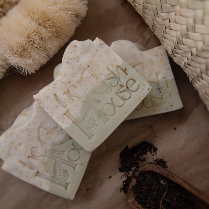 The Ash House Soap Studio - Wholesale Bar Soap - Gardener’s Dual Exfoliation Handcrafted Soap