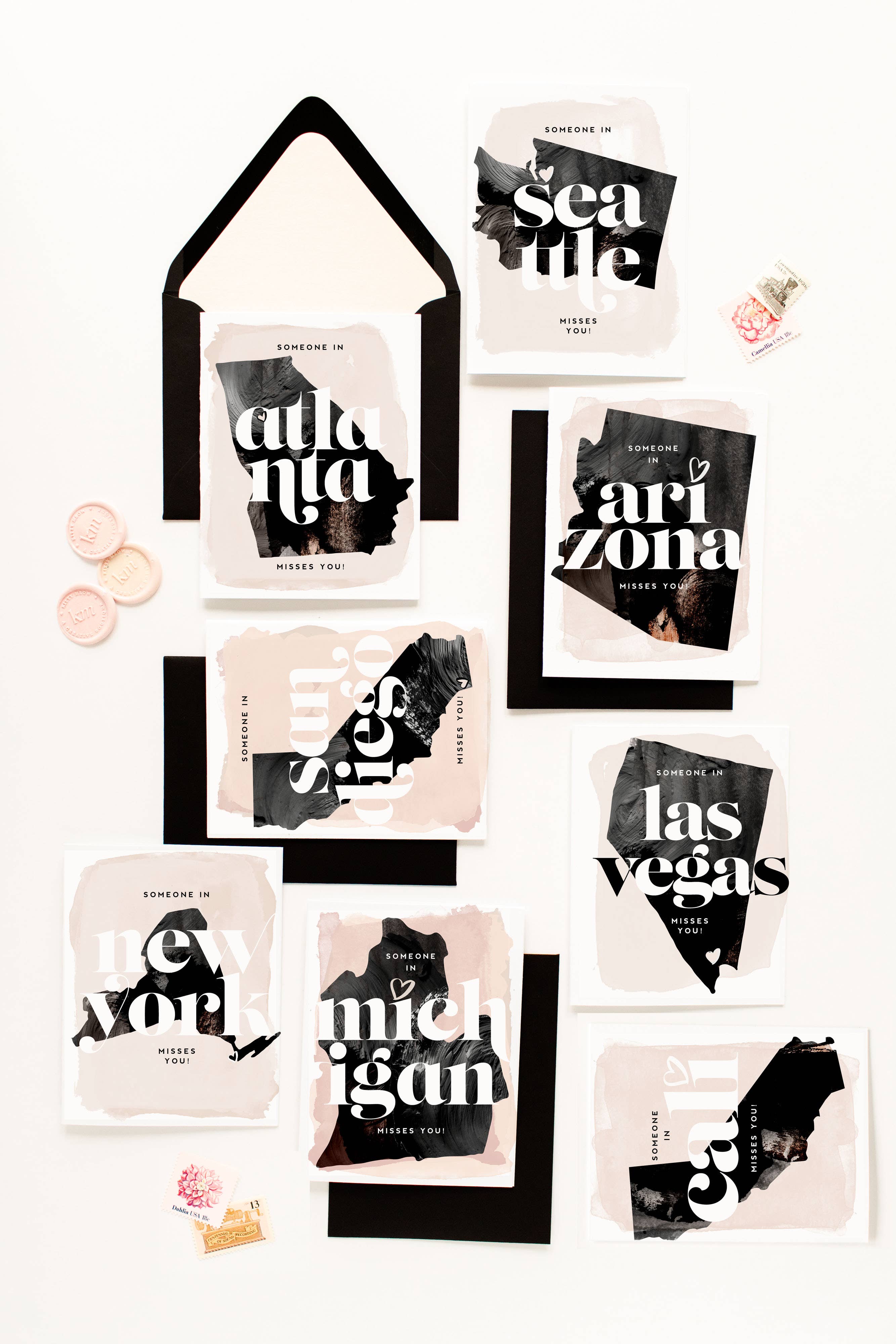 Kitty Meow Boutique - Wholesale Love Card - Someone In Las Vegas Misses You - Love Greeting Card2