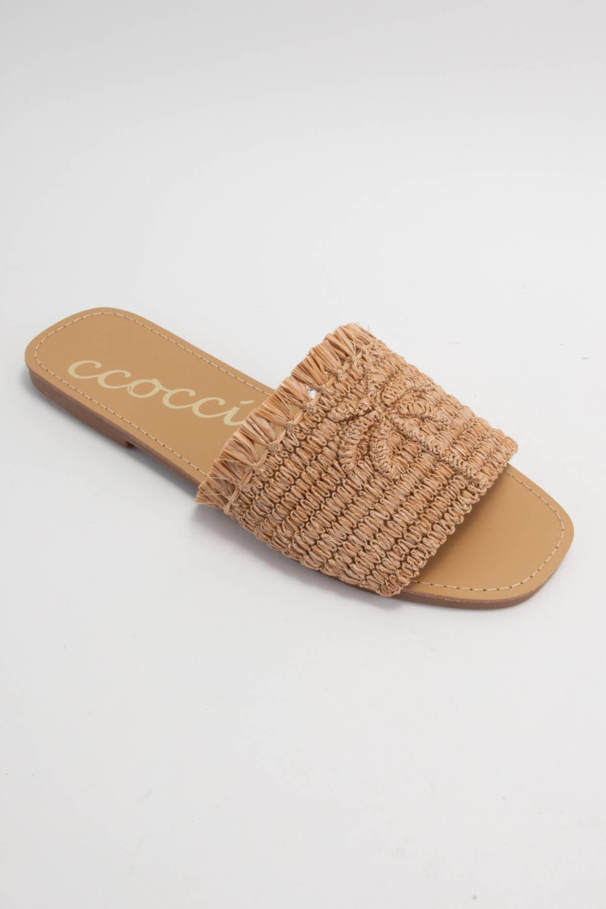 CCOCCI - Wholesale Sandals - Women's - SANDY PALM TREE EMBROIDERY DESIGN RAFFIA SANDAL9