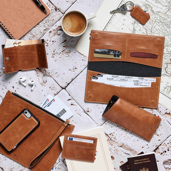 apocope.paris - Vendita all'ingrosso Portachiavi - Unisex - LUDO - Portachiavi in pelle patinata - Cognac3