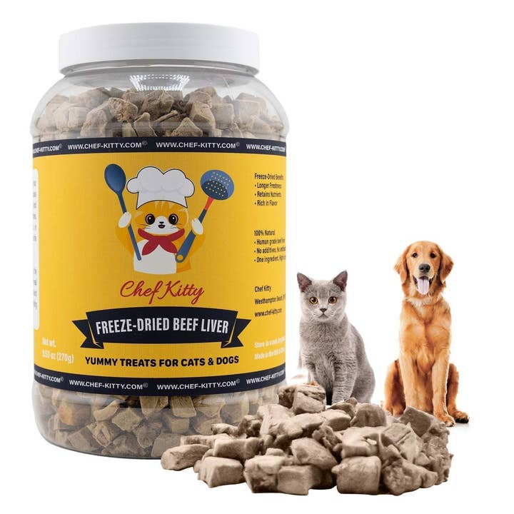 High-Protein Beef Liver Cat and Dog Treats - USA Inspected, Grain-Free! for wholesale by Chef Kitty