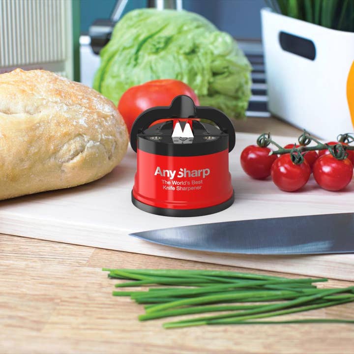 AnySharp - Wholesale Knife Sharpener - AnySharp Pro - Matte Red Knife Sharpener