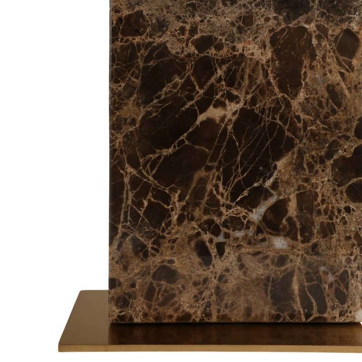 Sagebrook Home - Wholesale Accent/Desk Lamp - Table Lamp - Brown Marble Fabric Rectangular Base, 26 in.8