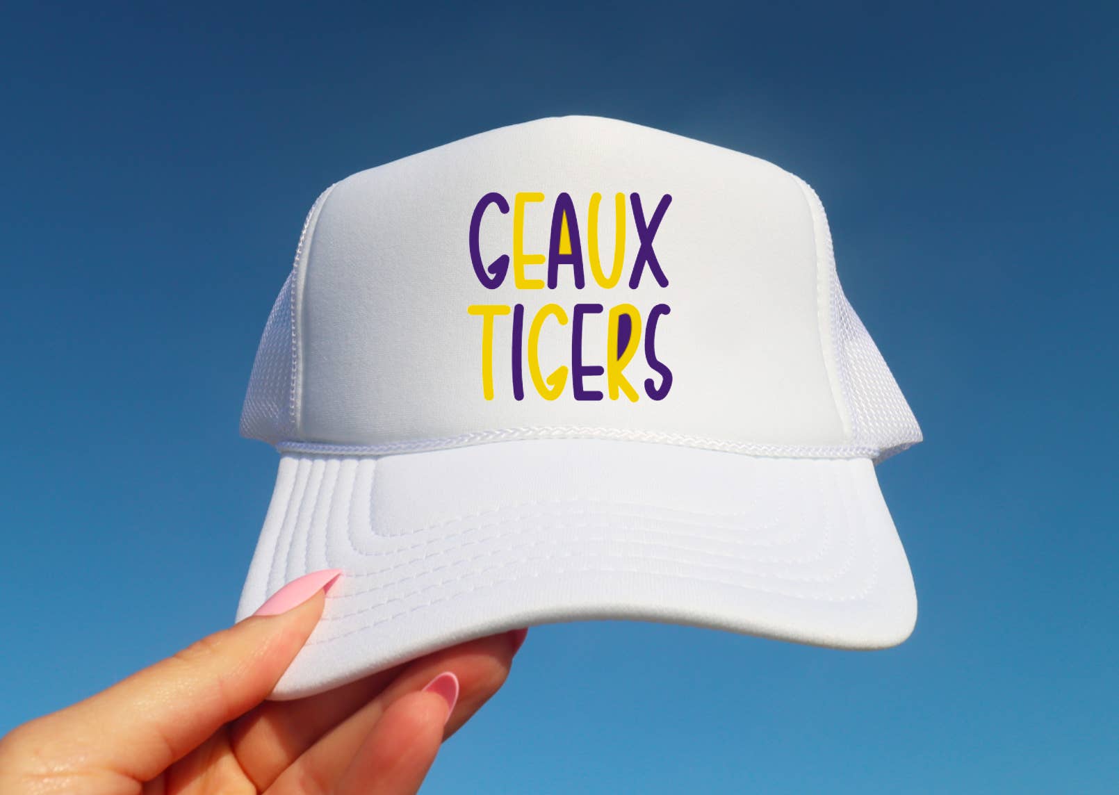 Gia Gifts Boutique - Wholesale Trucker Hat - Women's - Geaux Tigers Trucker Hat