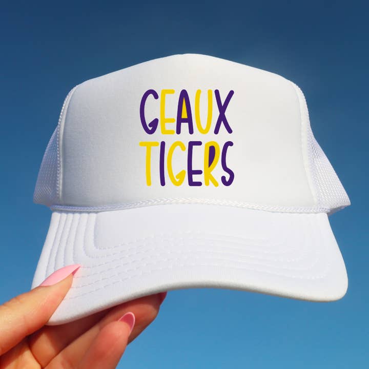Gia Gifts Boutique - Wholesale Trucker Hat - Women's - Geaux Tigers Trucker Hat0