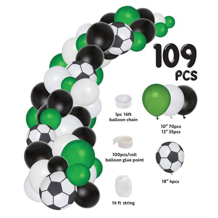 Sports Themed Balloon Garlands - 16 ft. - Soccer for wholesale by Portofino International Trading, USA