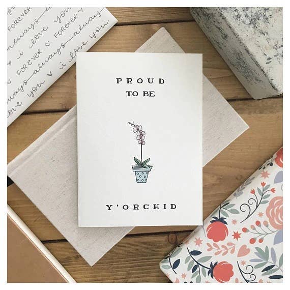 Ouder – "Trots om je orchidee te zijn" kaart voor mama, papa, ouders voor wholesale door kenziecards