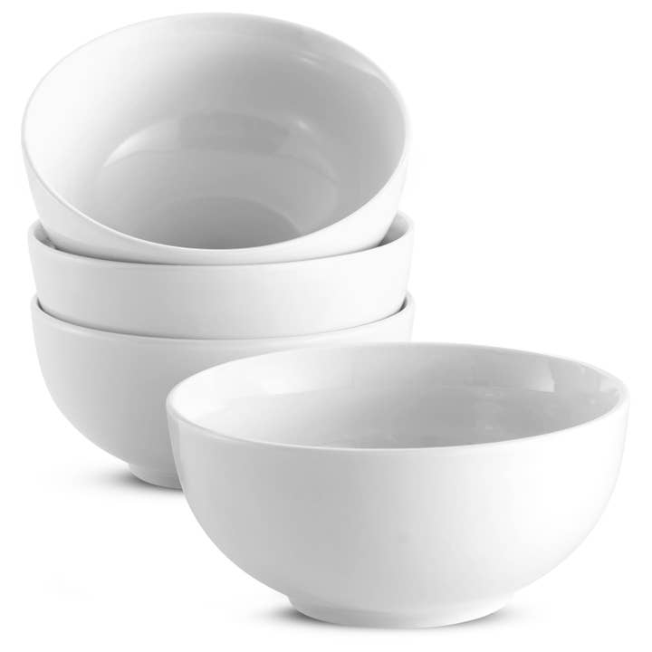 Kook Ceramic Cereal Bowls, 20 oz, Set of 4 Marshmallow white for wholesale by Kook