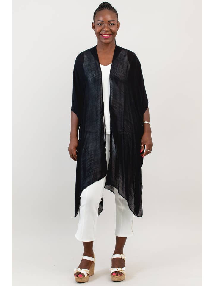 Blue Sky Clothing Co LLC - Wholesale Kimono - Women's - Darcy, Black, One Size