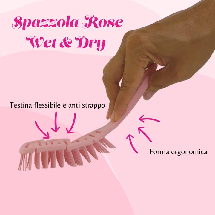 AFRORICCI – wholesale Hårborste/kam – AfroRicci Wet & Dry Rose Brush - Detangling och definition6