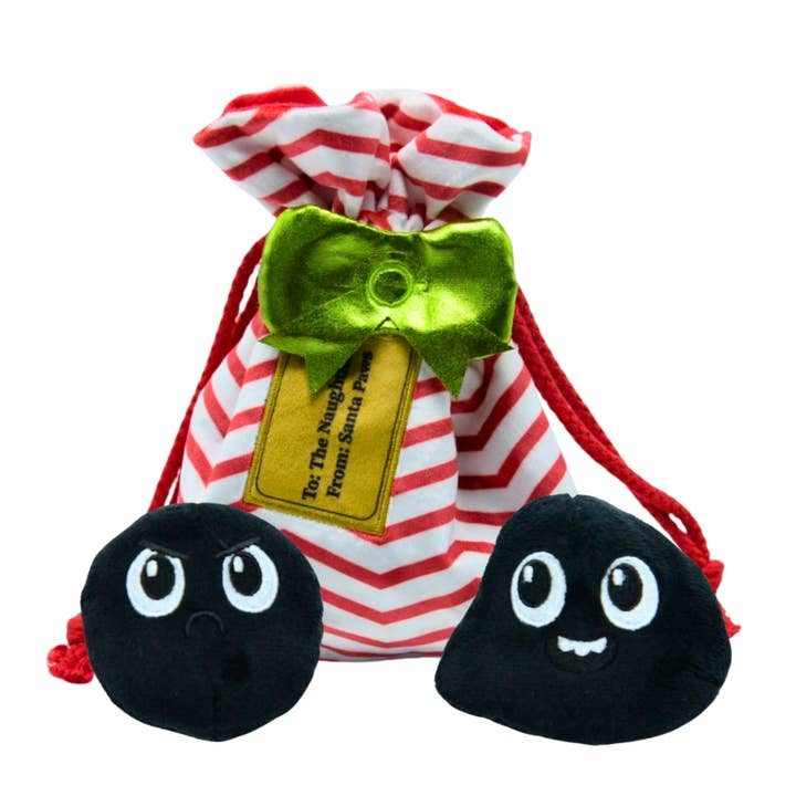 Bag of Coals - Christmas | 3 in 1 Plush Dog Toy for wholesale by WoofCrate