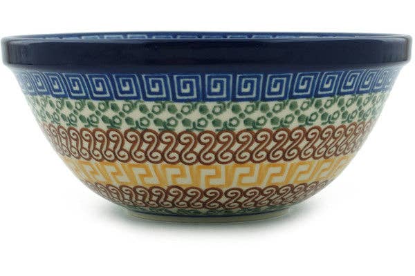 Polmedia Polish Pottery - Wholesale Bowl - Bowl 6" Grecian Sea Theme2