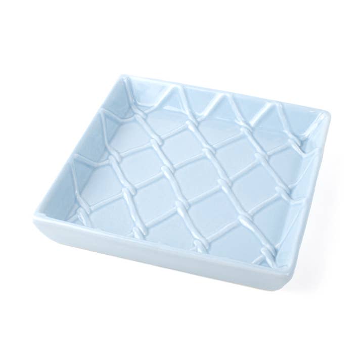 Light Blue Textured Beverage Napkin Tray for wholesale by 8 Oak Lane