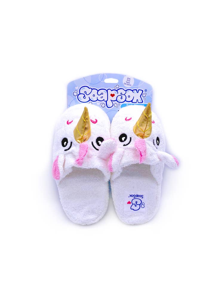 SoapSox - Wholesale Slippers – Child - Unicorn bath slippers1