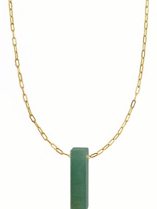 Tower Pendant Aventurine for wholesale by Brass Sand