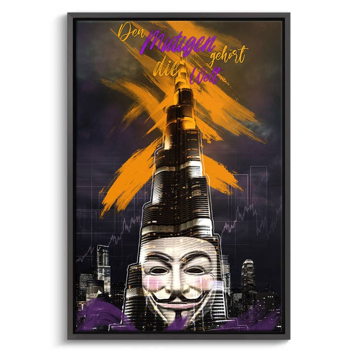 "MASKED TOWER MOTIVATION" for wholesale by Canvarisma