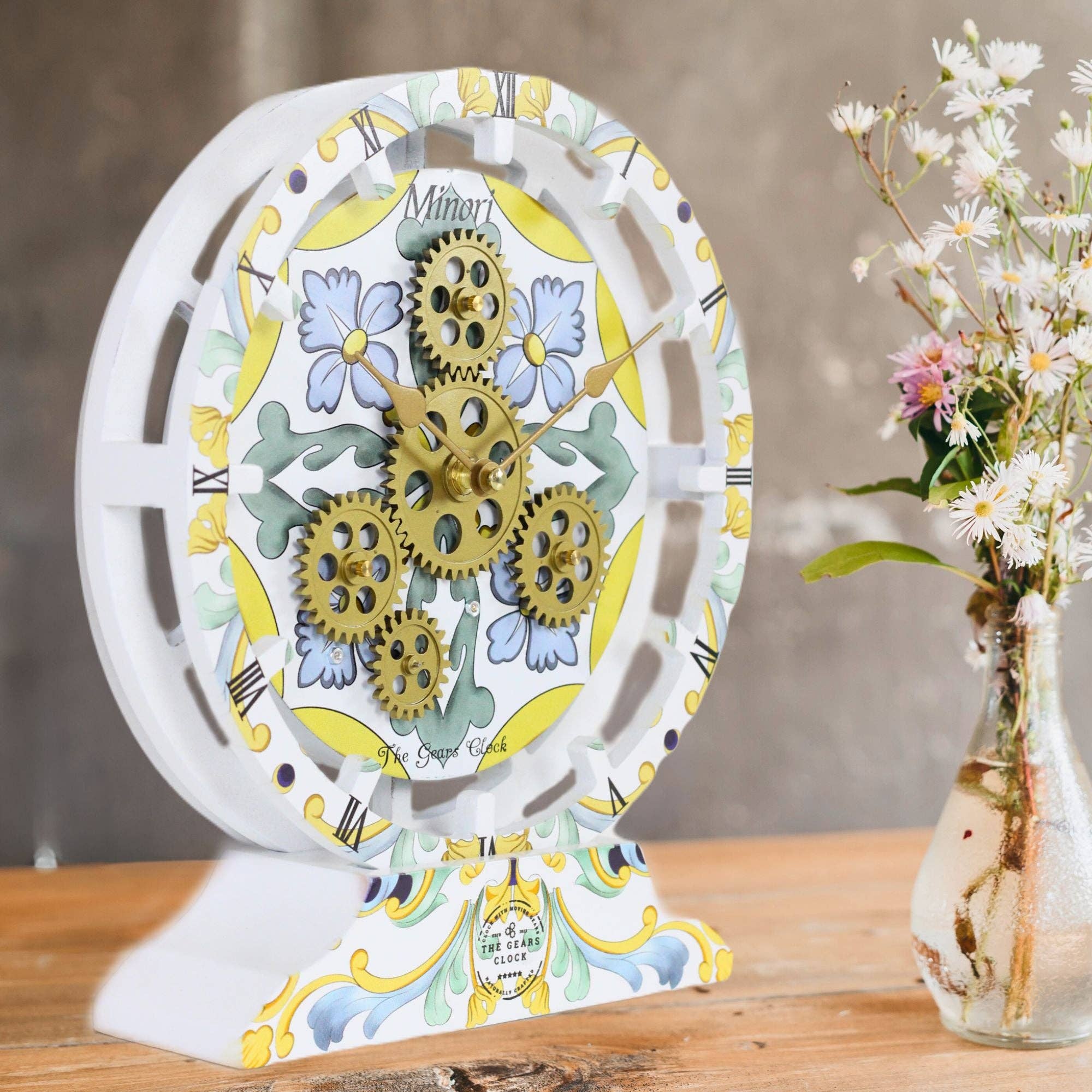 The Gears Clock - Vendita all'ingrosso Orologi da tavolo - OROLOGIO DA TAVOLO DA PARETE ITALY LINE 10 POLLICI MINORI0