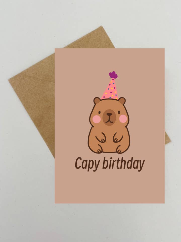 Caby (bara) Birthday Greeting Card for wholesale by Made by Allie Co.