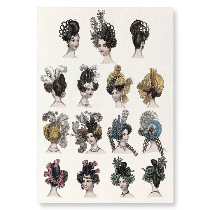 COIFFURES (1830): Schilderij Kunstdruk voor wholesale door Ezen Trade