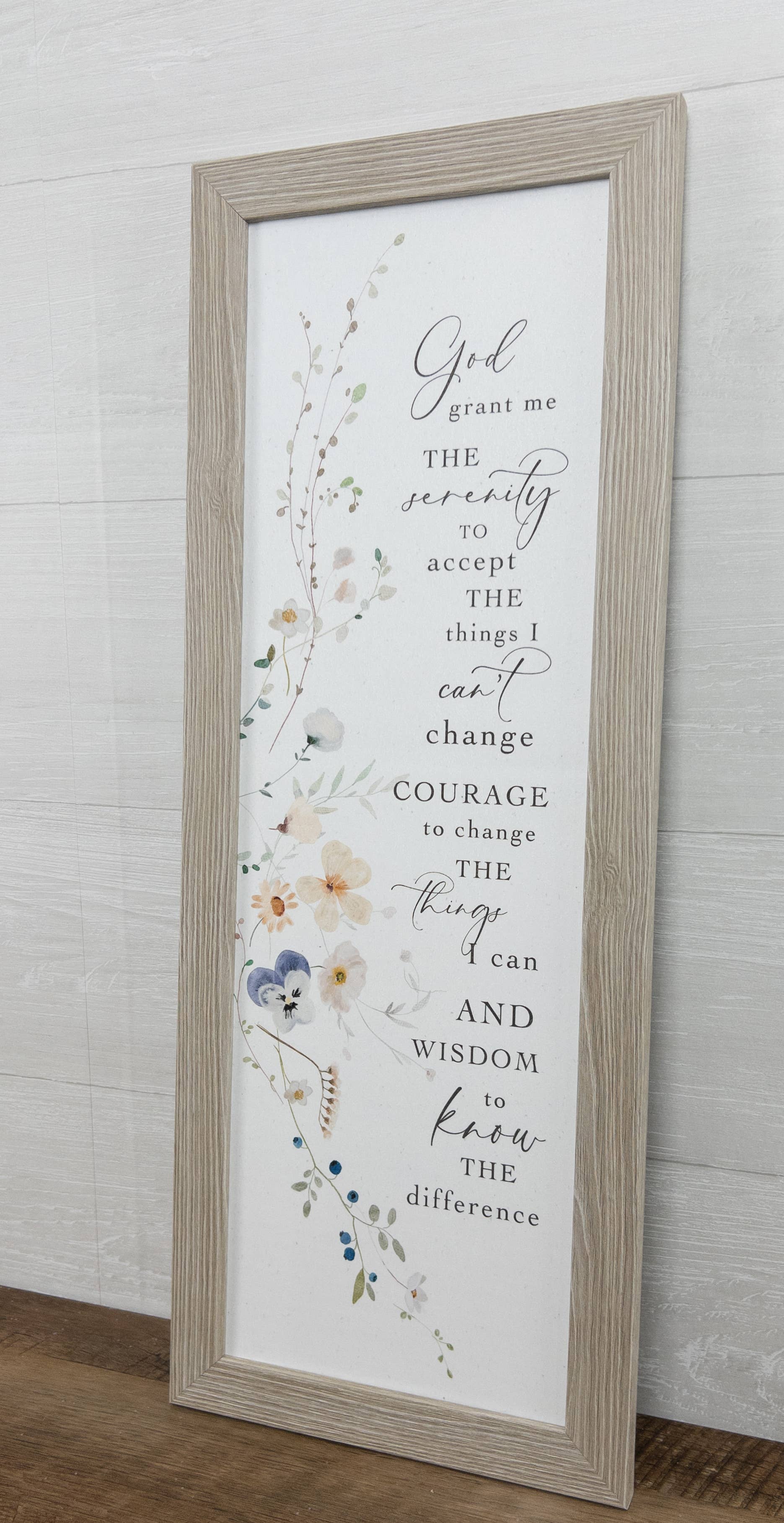 Summer Snow Art - Wholesale Sign - God Grant Me The Serenity Prayer Religious Art Sign Vertical1