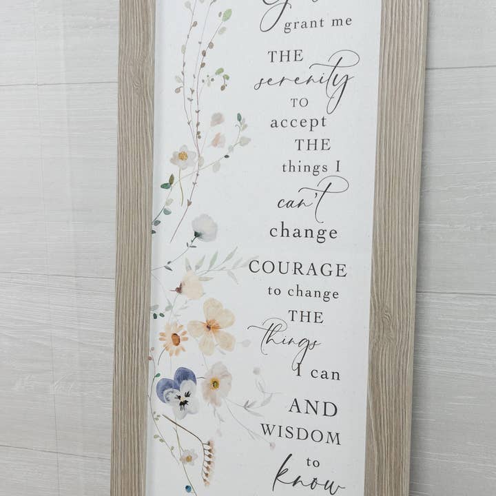 Summer Snow Art - Wholesale Sign - God Grant Me The Serenity Prayer Religious Art Sign Vertical1