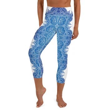 Leggings Capri femininas Chakra para ioga por atacado de SuniaYoga