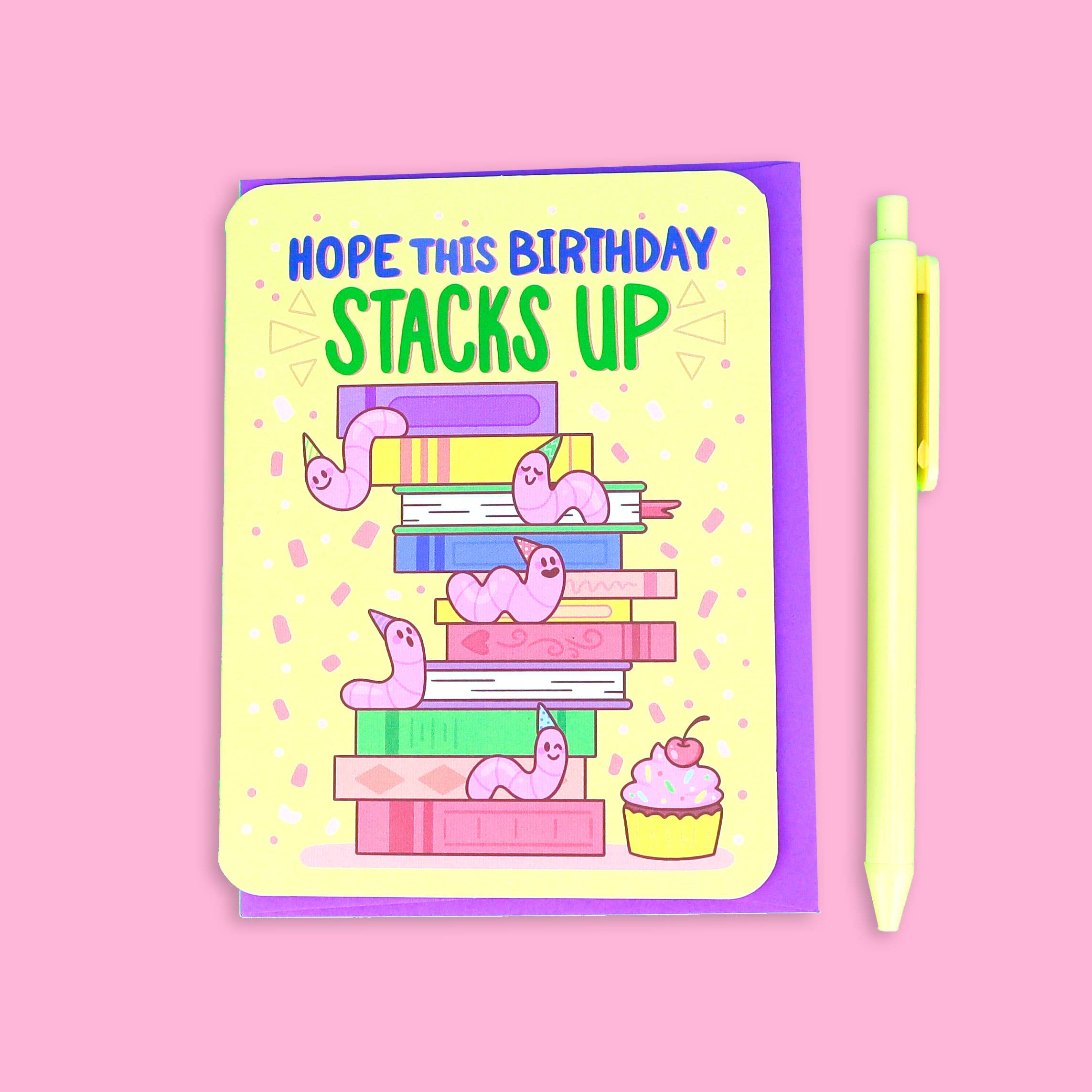 Turtle's Soup - Wholesale Birthday Card - Stacks Up Book Birthday Greeting Card