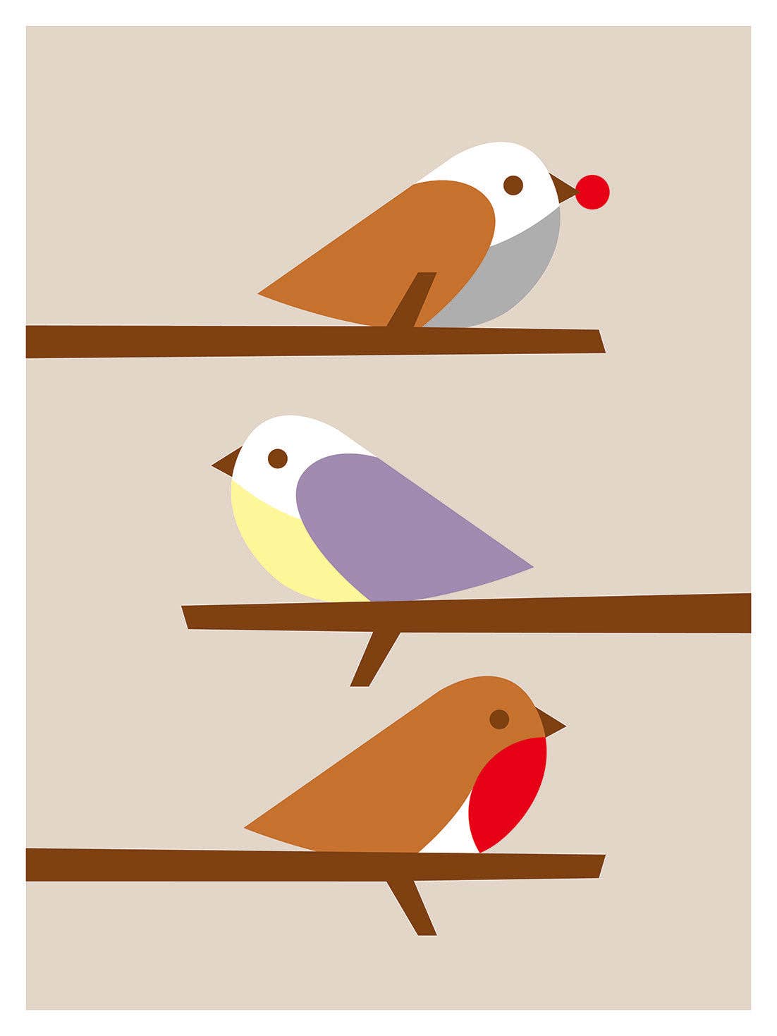 BLUE SHAKER – wholesale Art print – Dicky Bird - 3 Birds0