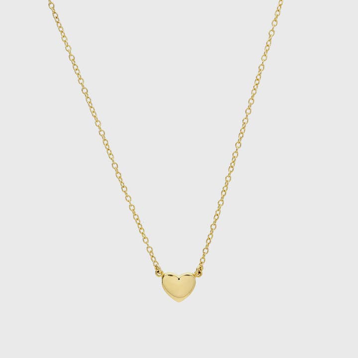 Auree Jewellery – wholesale Pendant/charm necklace – Verona Gold Vermeil Full Heart Necklace