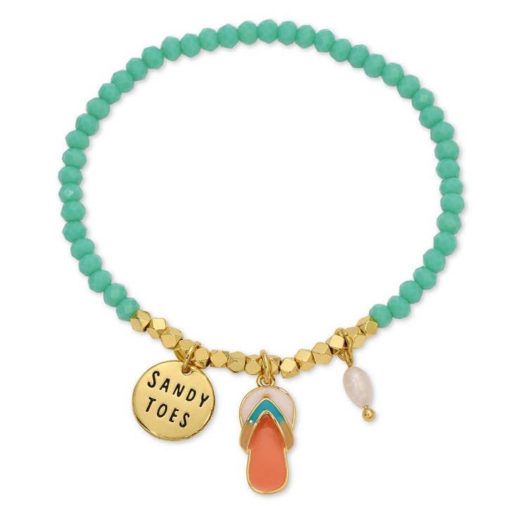 Sandy Toes Sandal Stretch Bracelet for wholesale by Splendid Iris