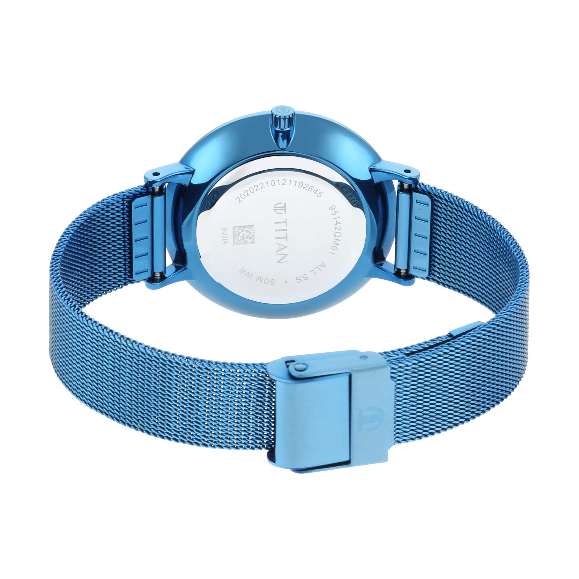 Titan - Wholesale Wrist Watch - Women's - Slimline Blue Dial Mesh Strap Watch3