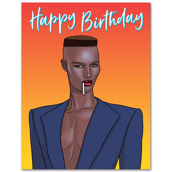 Grace Jones Happy Birthday Card for wholesale by THE FOUND