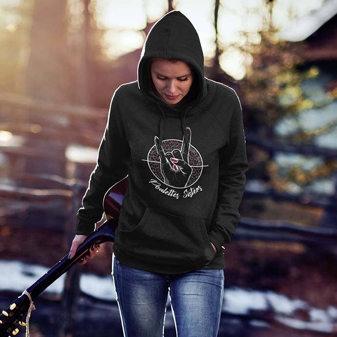 Damhuvtröja "Hell Yeah Leopard" Svart för wholesale av Poulettes Sisters