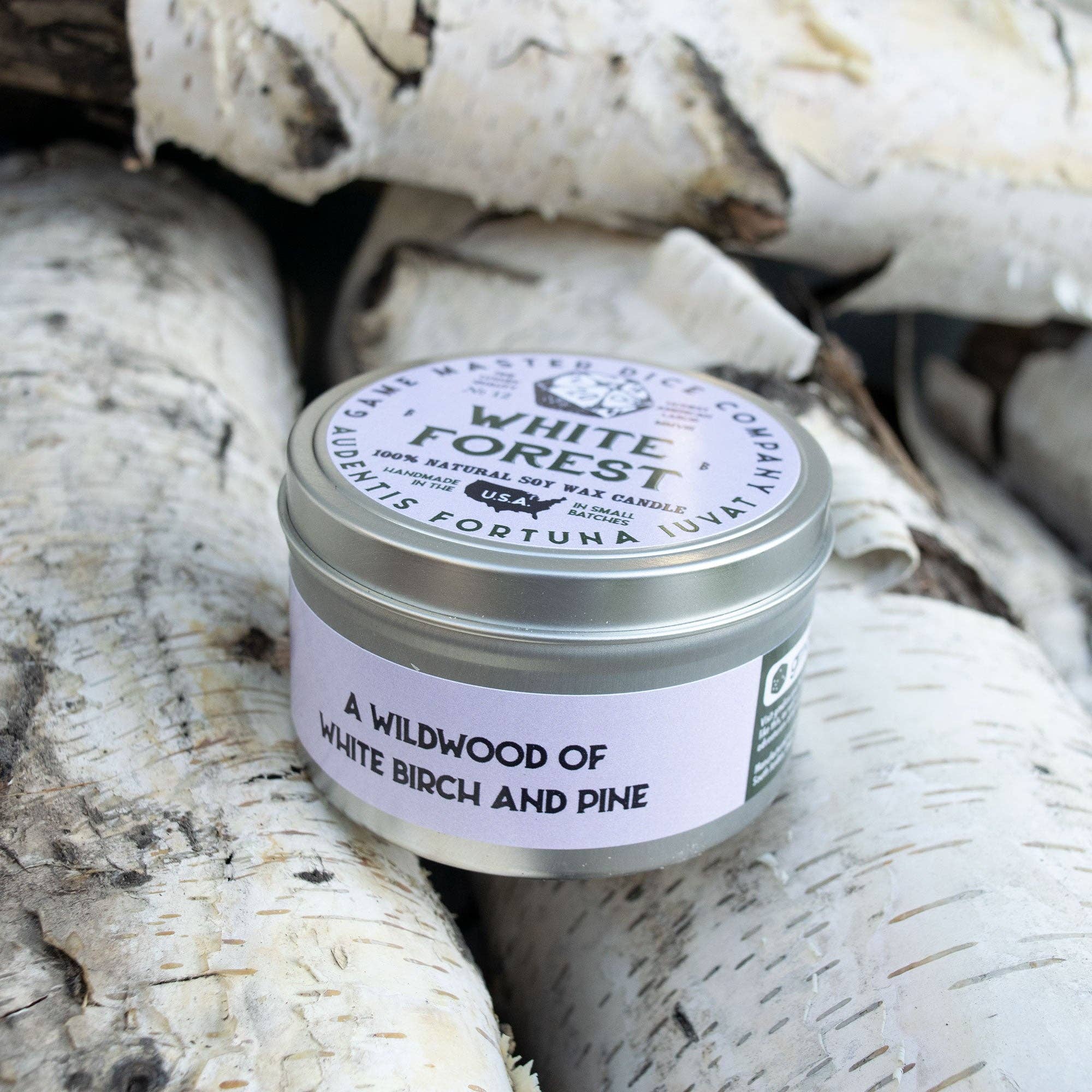 Game Master Dice - Vente Bougies de voyage - Bougie de jeu White Forest2