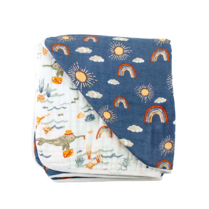Bebe au Lait – Engroshandel Sengetæppe - Børn og baby – Narhvals Hello Sunshine Classic Muslin Snuggle Tæppe