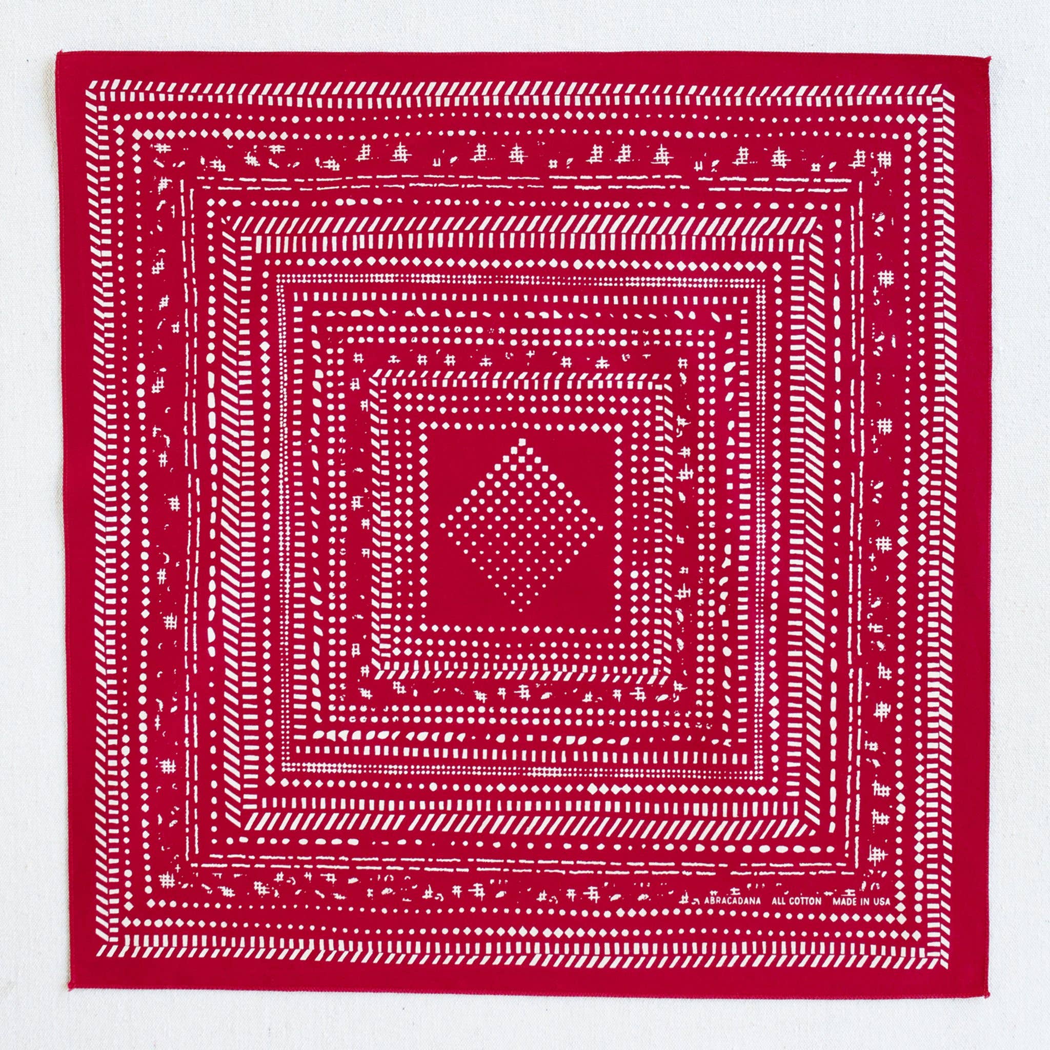 Abracadana - Wholesale Bandana - Unisex - Red Dot Dash Bandana2