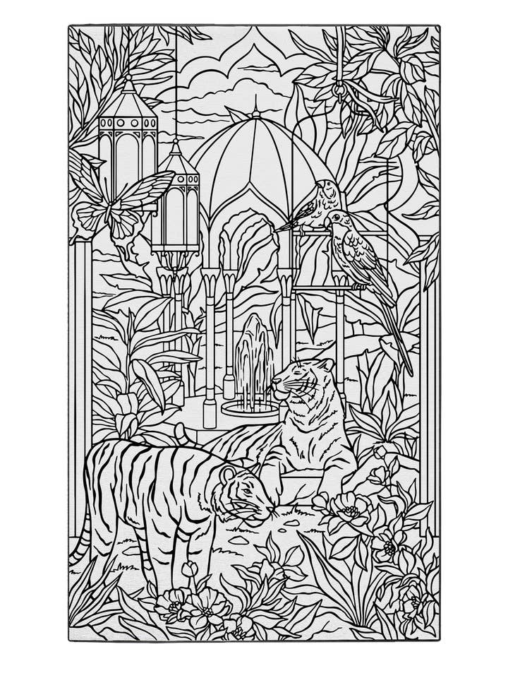 Jardin de la Grandeur pour la vente par Coloring Rugs