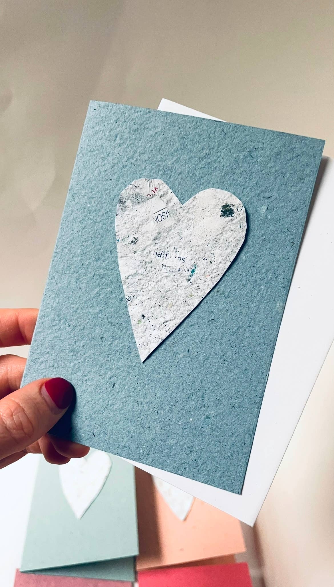 Atelier By Cat – Großhandel Liebeskarte – Mini-Magazin Herz Handgemachte Karten, Umweltfreundliche Papierkarten15