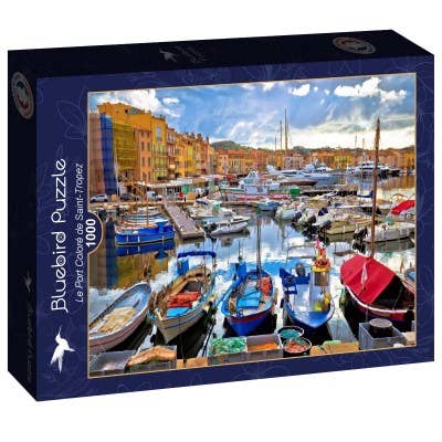 Bluebird Puzzle - Wholesale Puzzle - Adult - 1000 Piece Puzzle - The Colorful Port of Saint-Tropez0