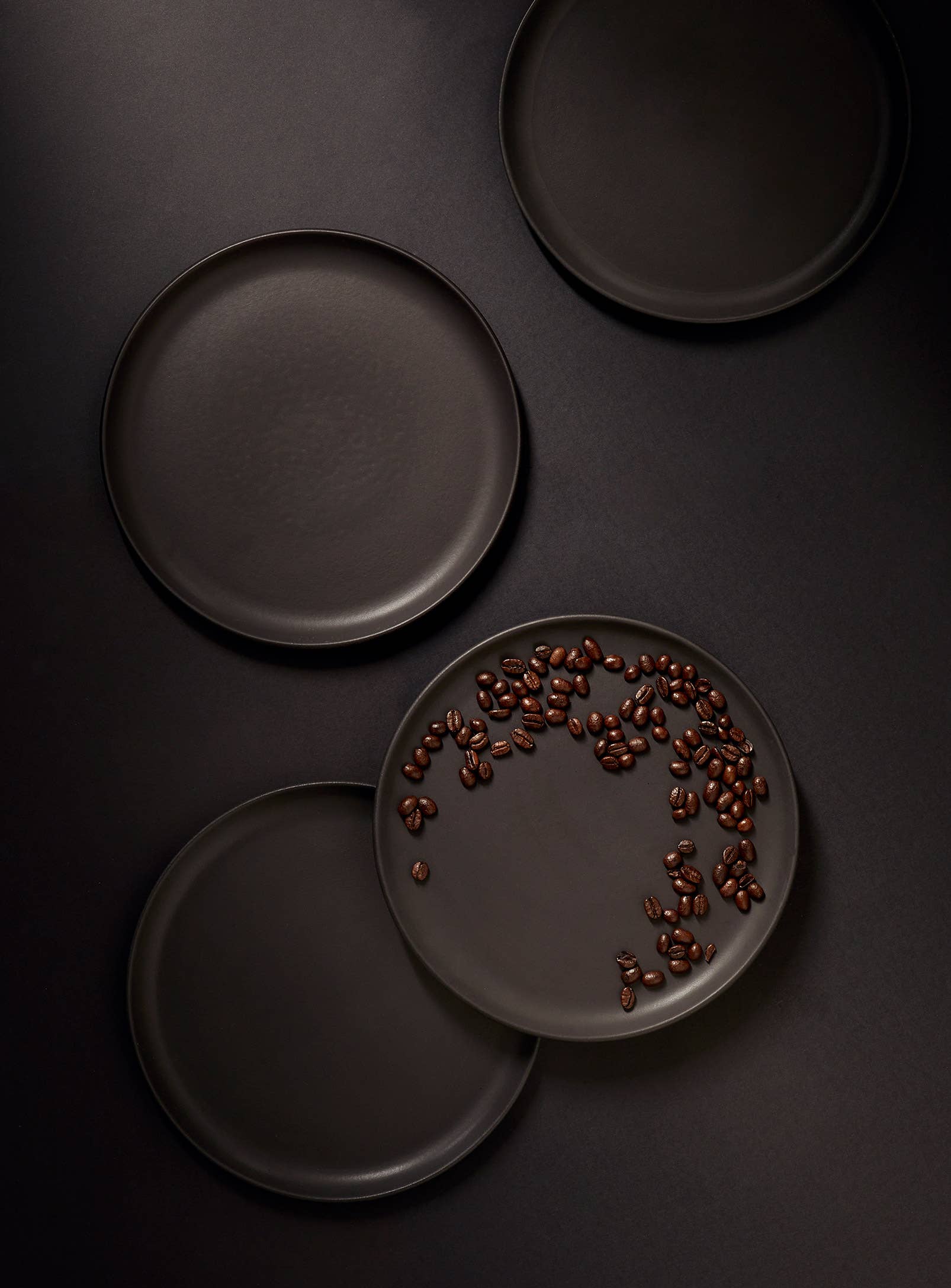 GHARYAN Stoneware & Olive Wood Tableware | Canada – wholesale Dinner plate – Handmade Stoneware Flat Salad/Dinner Plate | Edan 9.4"9