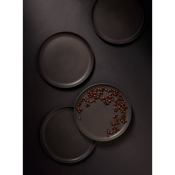 GHARYAN Stoneware & Olive Wood Tableware | USA - Wholesale Dinner Plate - Handmade Stoneware Flat Salad/Dinner Plate | Edan 9.4"3