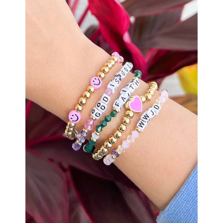 Elevated Faith - Wholesale Beaded Bracelet - Choose Joy Letter Bracelet